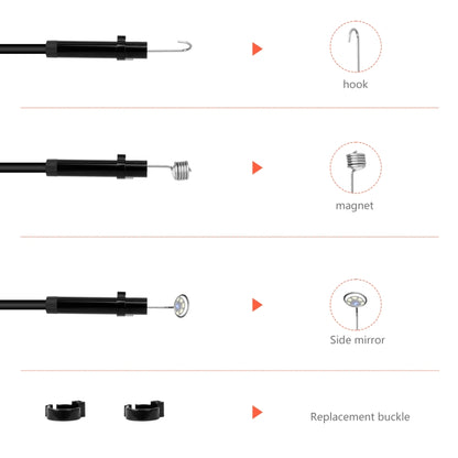 P130 5.5mm 4.3 inch Dual Camera with Screen Endoscope, Length:5m -  by buy2fix | Online Shopping UK | buy2fix