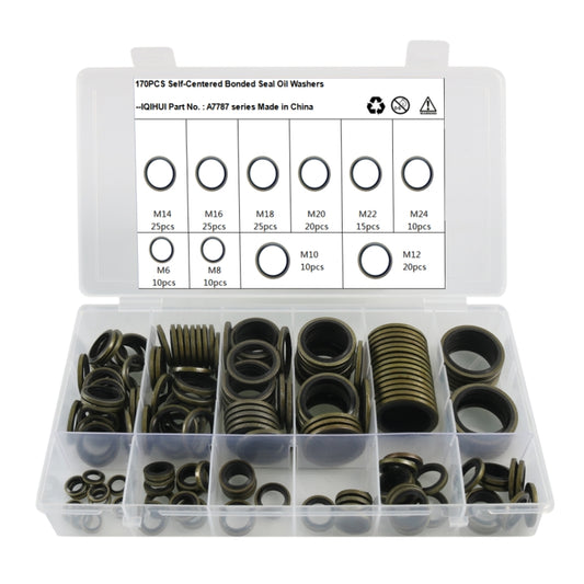 A7787 170 in 1 10 Sizes O-type Seal Oil Washer Assortment Kit - In Car by buy2fix | Online Shopping UK | buy2fix