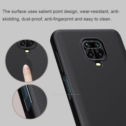 For Xiaomi Redmi Note 9 Pro NILLKIN Frosted Concave-convex Texture PC Protective Case(Black) - Xiaomi Cases by NILLKIN | Online Shopping UK | buy2fix