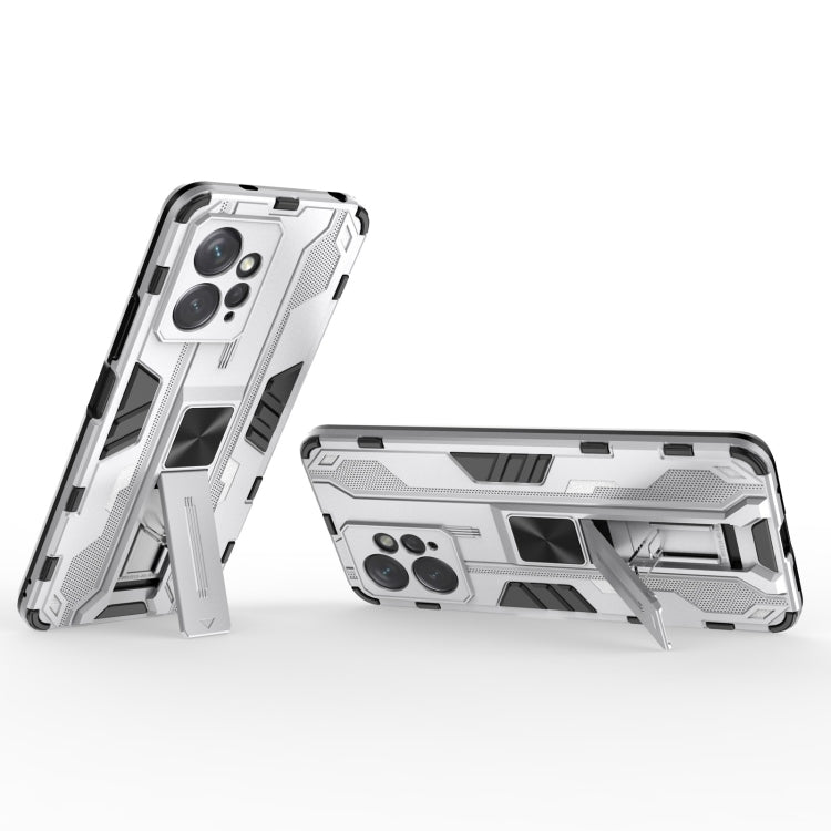 For Xiaomi Redmi Note 12 4G Supersonic PC + TPU Shock-proof Phone Case with Holder(Silver) - Note 12 Cases by buy2fix | Online Shopping UK | buy2fix