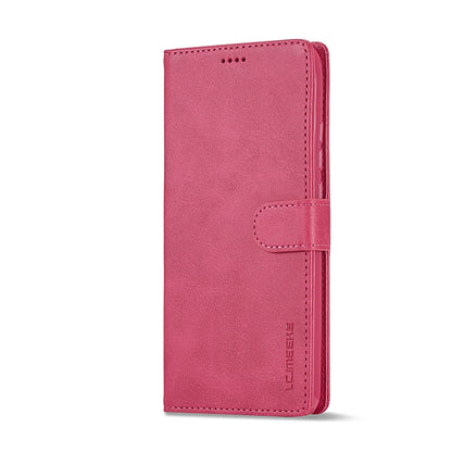 For Xiaomi Redmi Note 12 4G Global LC.IMEEKE Calf Texture Leather Phone Case(Red) - Note 12 Cases by LC.IMEEKE | Online Shopping UK | buy2fix