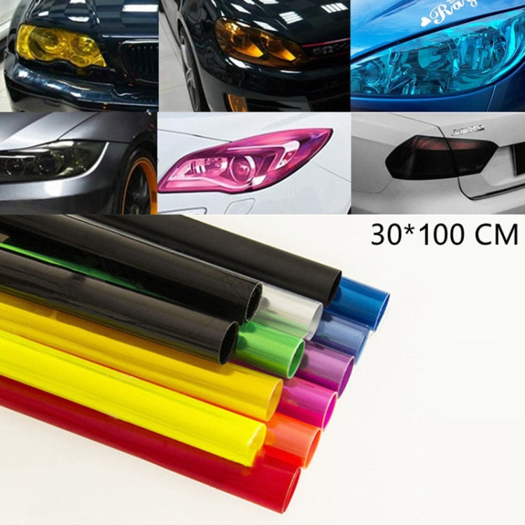 2pcs Car Headlight Protective Film Tail Light Film Motorcycle Fog Light Film, Size:30 x 100cm(Gold) - In Car by buy2fix | Online Shopping UK | buy2fix