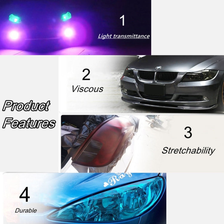 2pcs Car Headlight Protective Film Tail Light Film Motorcycle Fog Light Film, Size:30 x 100cm(Light Black) - In Car by buy2fix | Online Shopping UK | buy2fix