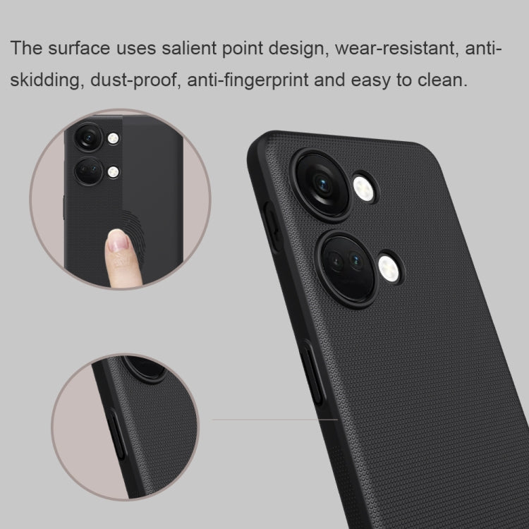 For OnePlus Ace 2V NILLKIN Frosted PC Phone Case(Black) - OnePlus Cases by NILLKIN | Online Shopping UK | buy2fix