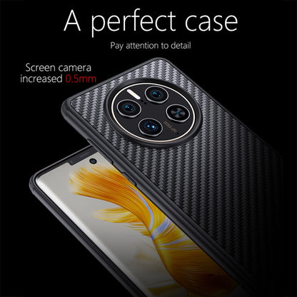 For Huawei Mate 50 Pro wlons Magsafe Carbon Fiber Kevlar TPU Phone Case(Black) - Huawei Cases by wlons | Online Shopping UK | buy2fix