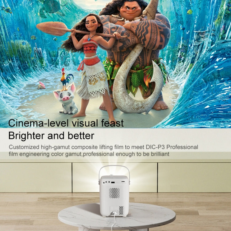 A007 Portable 1280 x 720 HD 113 ANSI Smart LED Projector, Plug:EU Plug(Black) - Consumer Electronics by buy2fix | Online Shopping UK | buy2fix