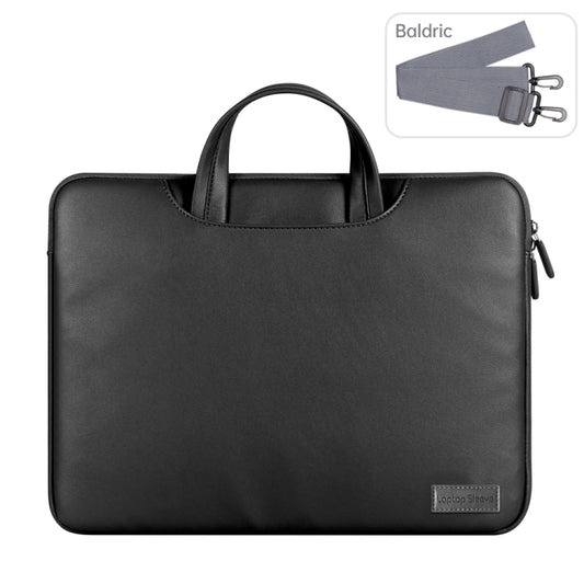 Waterproof PU Laptop Bag Inner Bag, Size:13 / 14 inch(Black) -  by buy2fix | Online Shopping UK | buy2fix