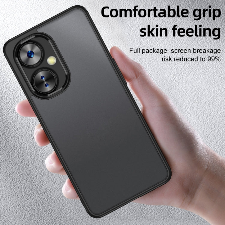 For OnePlus Nord CE 3 Lite Armor Clear TPU Hard PC Phone Case(Matte Black) - OnePlus Cases by buy2fix | Online Shopping UK | buy2fix