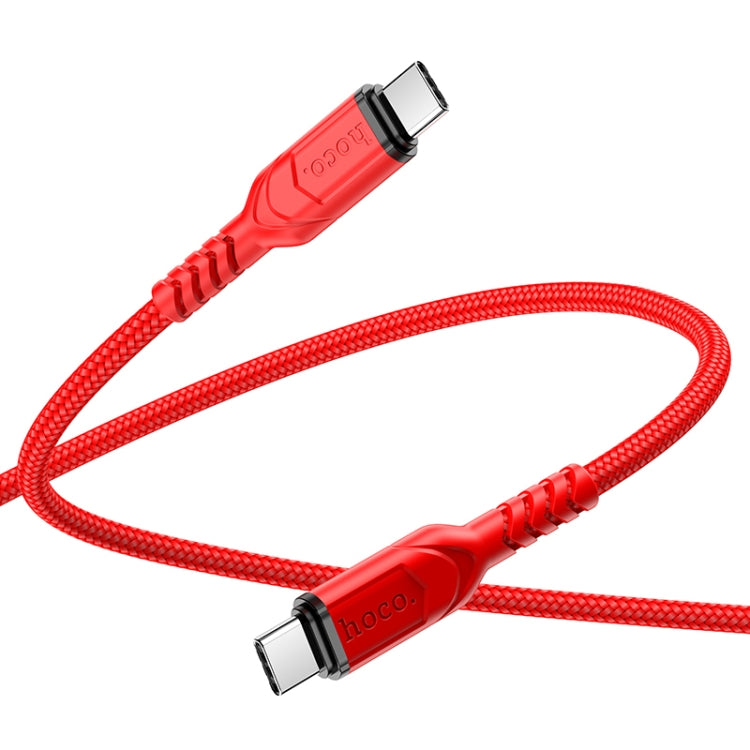 hoco X59 Victory 60W USB-C / Type-C to USB-C / Type-C Charging Data Dable, Length:1m(Red) - USB-C & Type-C Cable by hoco | Online Shopping UK | buy2fix