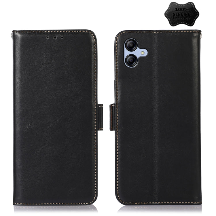 For Samsung Galaxy F14 5G Crazy Horse Top Layer Cowhide Leather Phone Case(Black) - Galaxy Phone Cases by buy2fix | Online Shopping UK | buy2fix