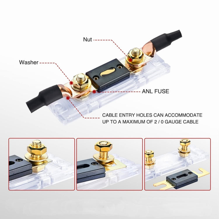 2 in 1 ANL Car Fuse Holder Electrical Protection Insulating Cover, Current:50A -  by buy2fix | Online Shopping UK | buy2fix