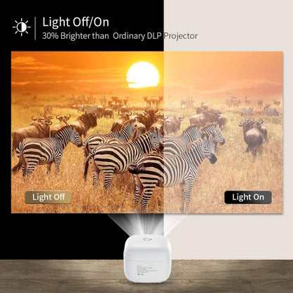 WOWOTO Q6Plus TIDLP 0.2DMD 854 x 480 4K 100ANSI RGB LED Smart Projector(UK Plug) -  by WOWOTO | Online Shopping UK | buy2fix
