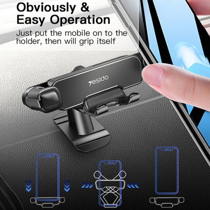 Yesido C90 Car Center Console Paste Magnetic Gravity Mobile Phone Holder(Black) -  by Yesido | Online Shopping UK | buy2fix