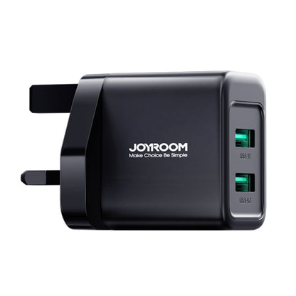 JOYROOM JR-TCN01 2.4A Dual Ports USB Charger, Plug:UK Plug(Black) - USB Charger by JOYROOM | Online Shopping UK | buy2fix