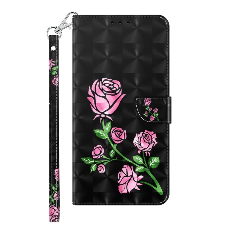 For Xiaomi 12 3D Painted Pattern Leather Phone Case(Rose) - 12 Cases by buy2fix | Online Shopping UK | buy2fix