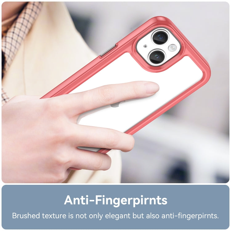 For iPhone 15 Plus Colorful Series Acrylic + TPU Phone Case(Red) - iPhone 15 Plus Cases by buy2fix | Online Shopping UK | buy2fix