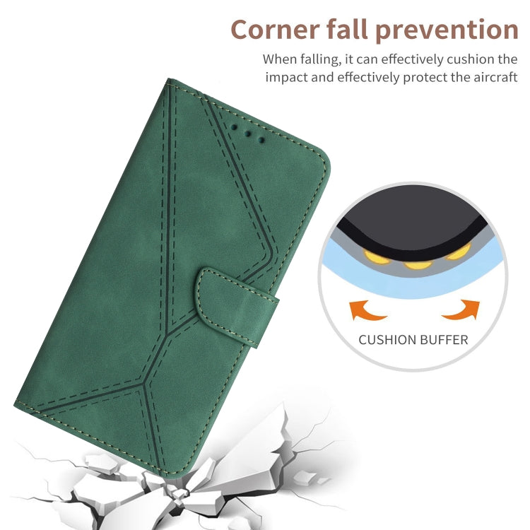 For Xiaomi 13 Pro Stitching Embossed Leather Phone Case(Green) - 13 Pro Cases by buy2fix | Online Shopping UK | buy2fix