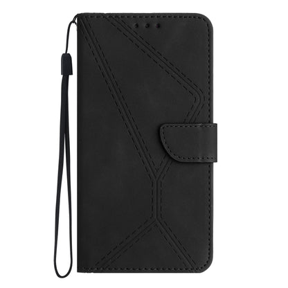 For Xiaomi Redmi Note 12 Pro+ Stitching Embossed Leather Phone Case(Black) - Note 12 Pro+ Cases by buy2fix | Online Shopping UK | buy2fix