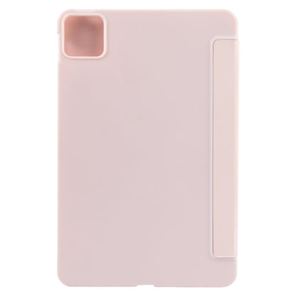 For Xiaomi Pad 6 / Pad 6 Pro Three-fold Holder Flip Tablet Leather Case(Light Pink) -  by buy2fix | Online Shopping UK | buy2fix