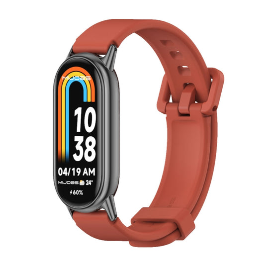 For Xiaomi Mi Band 8 / 9 / 9 NFC Mijobs Silicone Breathable Watch Band(Orange+Black) - Watch Bands by MIJOBS | Online Shopping UK | buy2fix