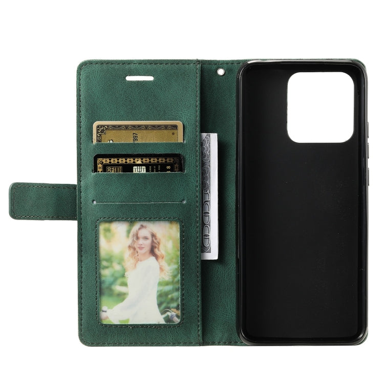 For Xiaomi 13 Pro Skin Feel Splicing Horizontal Flip Leather Phone Case(Green) - 13 Pro Cases by buy2fix | Online Shopping UK | buy2fix