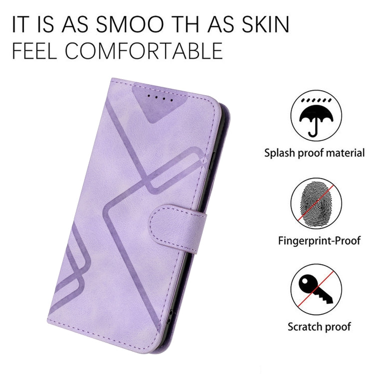 For Honor 20S Russia /20 lite Russia  Line Pattern Skin Feel Leather Phone Case(Light Purple) - Honor Cases by buy2fix | Online Shopping UK | buy2fix