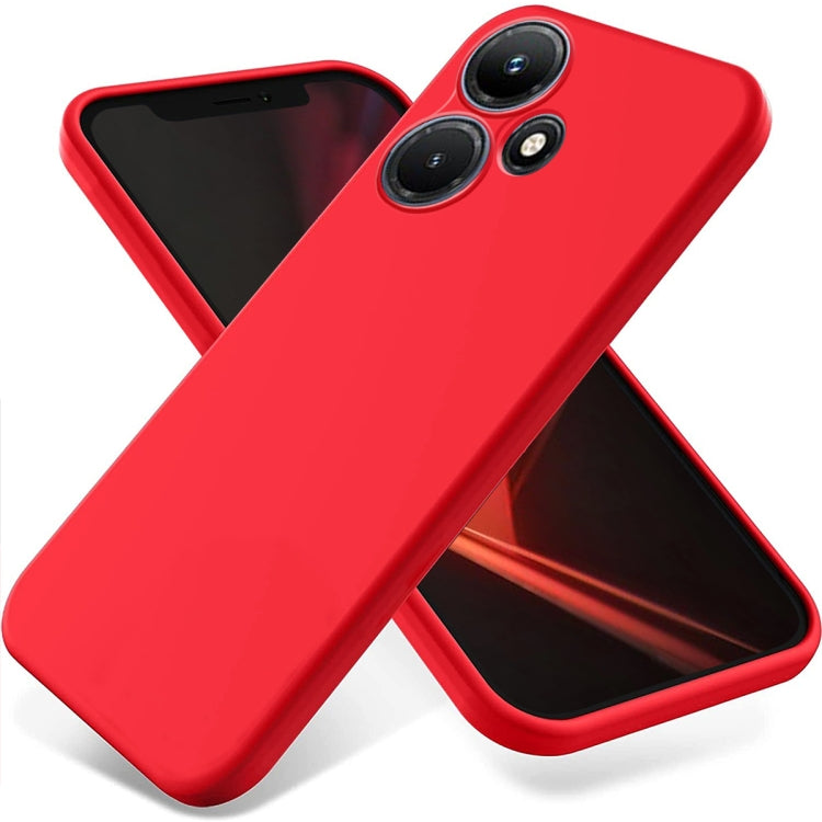 For Infinix Hot 30 Play Pure Color Liquid Silicone Shockproof Phone Case(Red) - Infinix Cases by buy2fix | Online Shopping UK | buy2fix