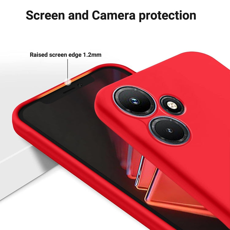 For Infinix Hot 30 Play Pure Color Liquid Silicone Shockproof Phone Case(Red) - Infinix Cases by buy2fix | Online Shopping UK | buy2fix