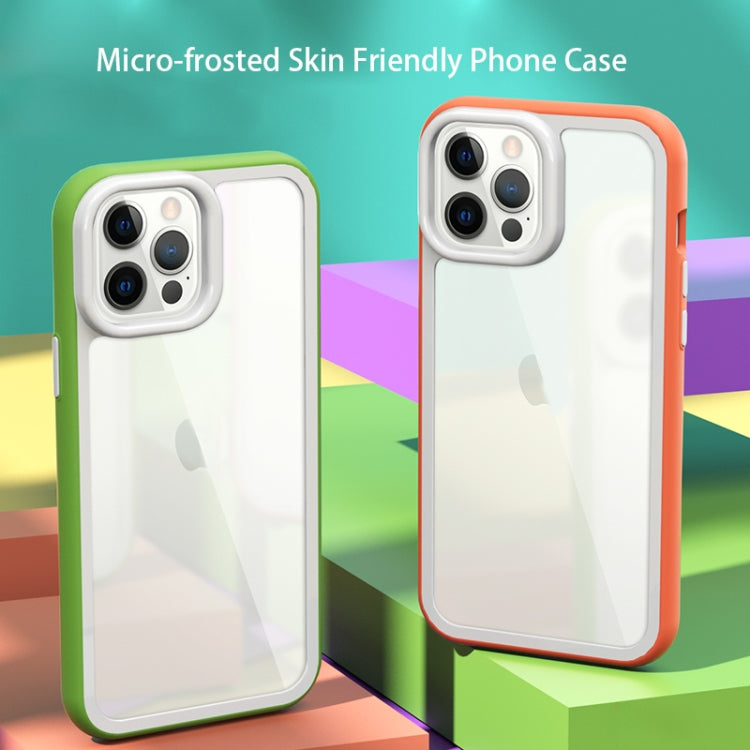 For iPhone 13 Color Frame 2 in 1 Hollow Cooling Phone Case(Mint Green) - iPhone 13 Cases by buy2fix | Online Shopping UK | buy2fix