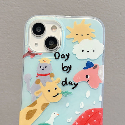 For iPhone 11 IMD Cute Animal Pattern Phone Case(Giraffe) - iPhone 11 Cases by buy2fix | Online Shopping UK | buy2fix