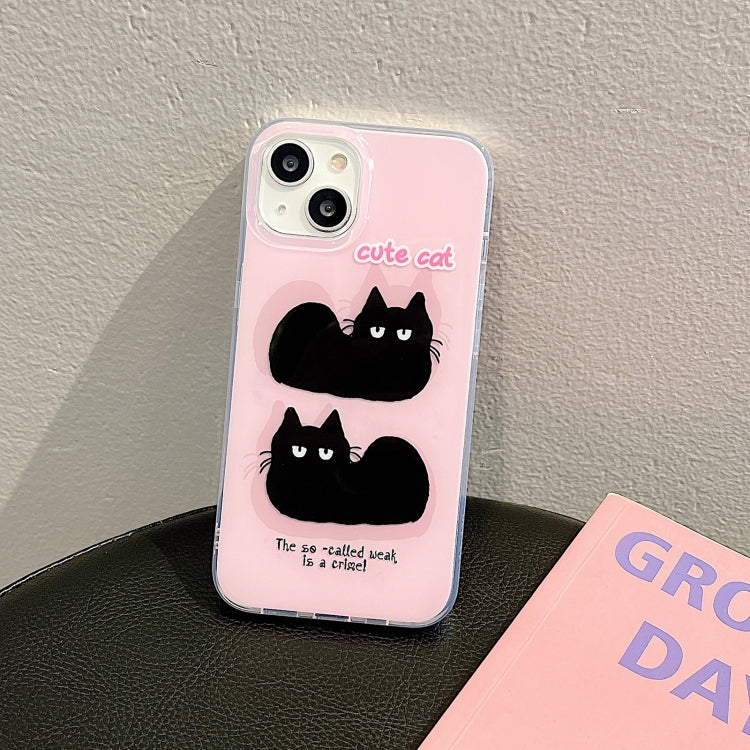 For iPhone 11 IMD Cute Animal Pattern Phone Case(Cat) - iPhone 11 Cases by buy2fix | Online Shopping UK | buy2fix