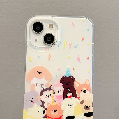 For iPhone 11 IMD Cute Animal Pattern Phone Case(Dog) - iPhone 11 Cases by buy2fix | Online Shopping UK | buy2fix