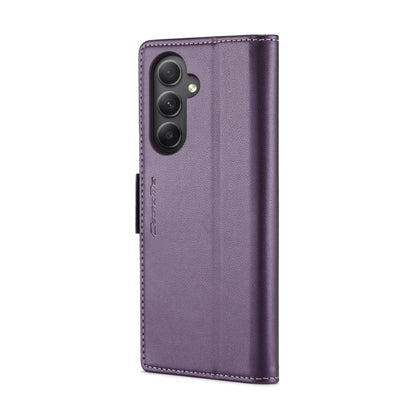 For Samsung Galaxy A34 5G CaseMe 023 Butterfly Buckle Litchi Texture RFID Anti-theft Leather Phone Case(Pearly Purple) - Galaxy Phone Cases by CaseMe | Online Shopping UK | buy2fix