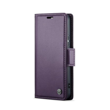 For Samsung Galaxy S21 5G CaseMe 023 Butterfly Buckle Litchi Texture RFID Anti-theft Leather Phone Case(Pearly Purple) - Galaxy S21 5G Cases by CaseMe | Online Shopping UK | buy2fix