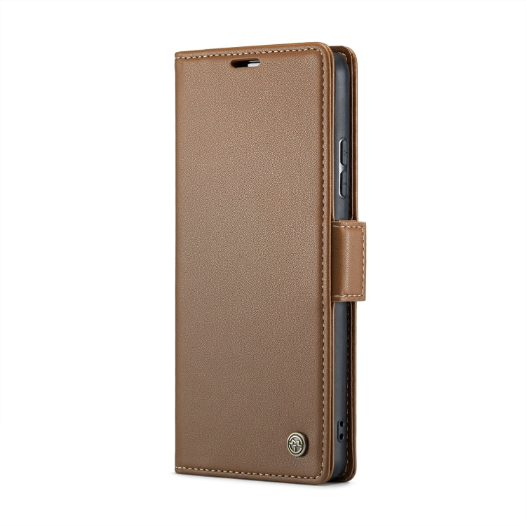 For Xiaomi Mi 11 Lite CaseMe 023 Butterfly Buckle Litchi Texture RFID Anti-theft Leather Phone Case(Brown) - Xiaomi Cases by CaseMe | Online Shopping UK | buy2fix