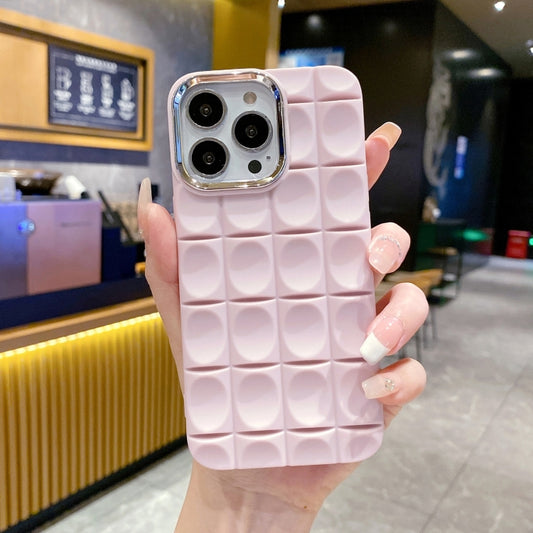 For iPhone 11 Groove Pattern Electroplating TPU Phone Case(Pink) - iPhone 11 Cases by buy2fix | Online Shopping UK | buy2fix