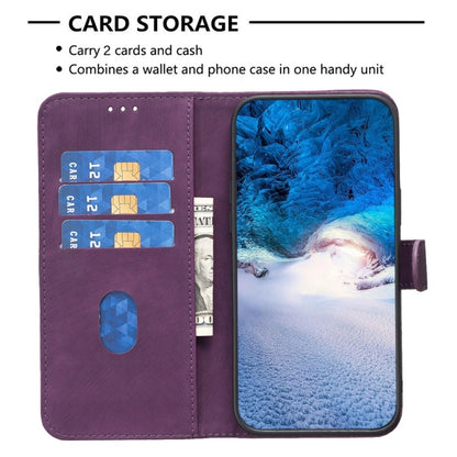 For Xiaomi 13 Pro Plaid Embossed Leather Phone Case(Purple) - 13 Pro Cases by buy2fix | Online Shopping UK | buy2fix