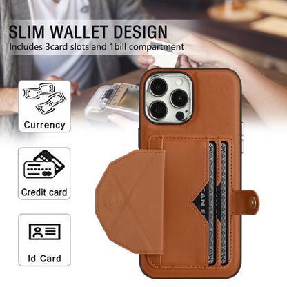For iPhone 14 Pro Max Shockproof Leather Phone Case with Card Holder(Brown) - iPhone 14 Pro Max Cases by buy2fix | Online Shopping UK | buy2fix