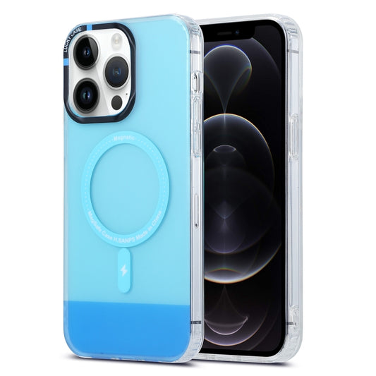 For iPhone 12 Pro PC + TPU IMD MagSafe Magnetic Phone Case(Blue) - iPhone 12 / 12 Pro Cases by buy2fix | Online Shopping UK | buy2fix