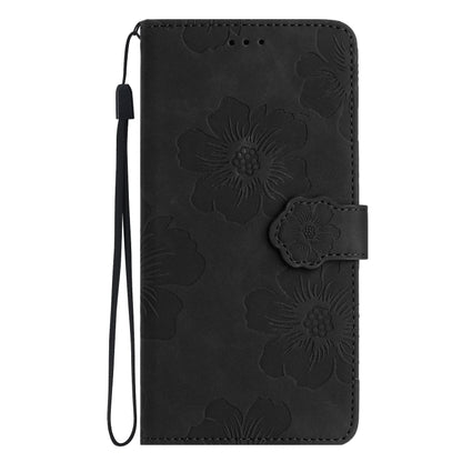 For Xiaomi Redmi Note 11 Pro 5G Global Flower Embossing Pattern Leather Phone Case(Black) - Redmi Note 11 Pro Case by buy2fix | Online Shopping UK | buy2fix