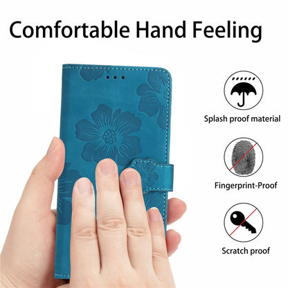 For Xiaomi Redmi Note 12S Flower Embossing Pattern Leather Phone Case(Blue) - Xiaomi Cases by buy2fix | Online Shopping UK | buy2fix