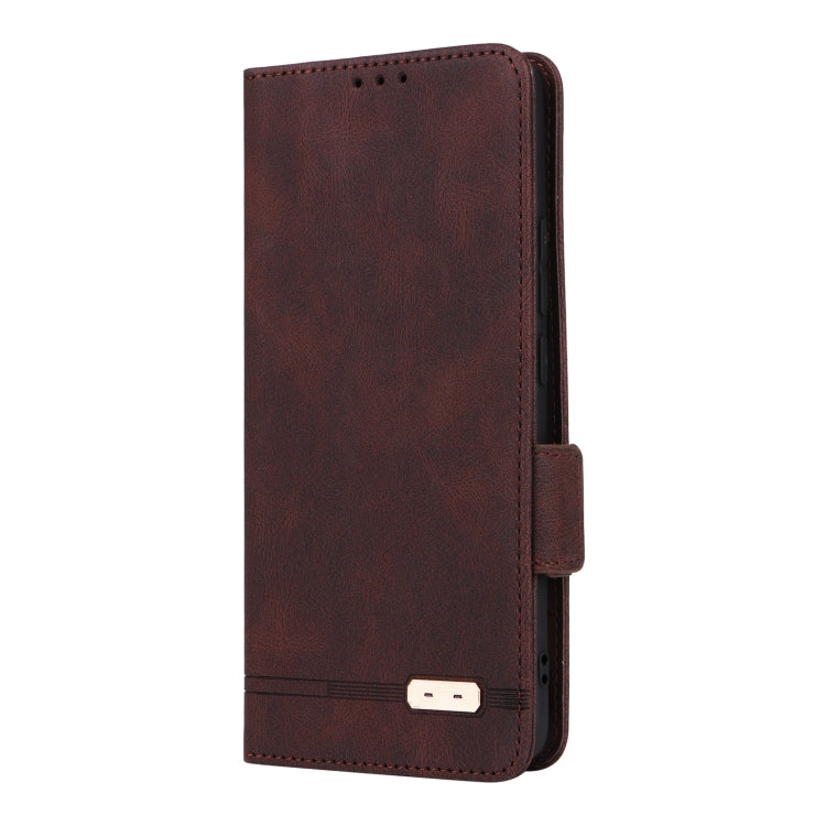 For Xiaomi Poco F5 Pro / Redmi K60 Magnetic Clasp Leather Phone Case(Brown) - Redmi K60 Cases by buy2fix | Online Shopping UK | buy2fix