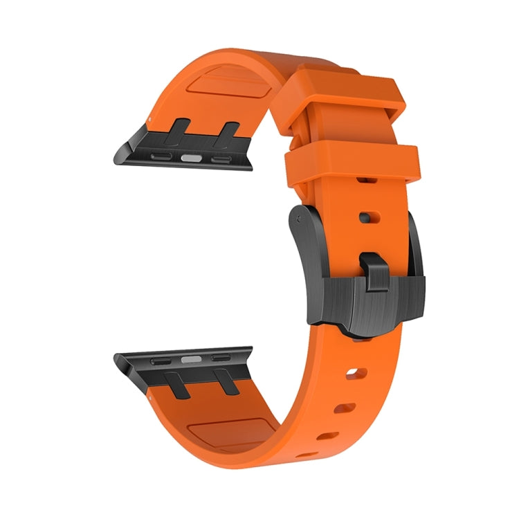 AP Silicone Watch Band For Apple Watch Ultra 2 49mm(Black Orange) - Watch Bands by buy2fix | Online Shopping UK | buy2fix