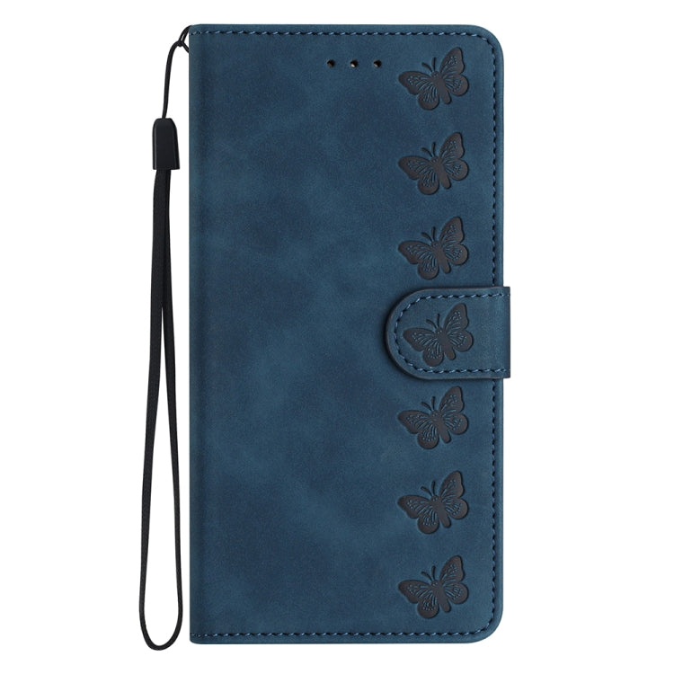 For Xiaomi 12 Lite Seven Butterflies Embossed Leather Phone Case(Blue) - Xiaomi Cases by buy2fix | Online Shopping UK | buy2fix