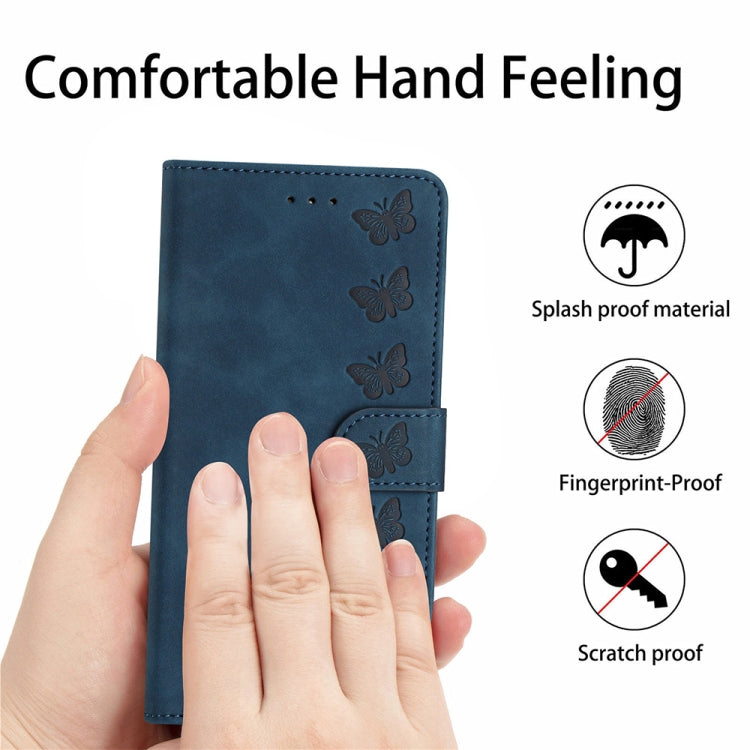 For Xiaomi 12 Lite Seven Butterflies Embossed Leather Phone Case(Blue) - Xiaomi Cases by buy2fix | Online Shopping UK | buy2fix