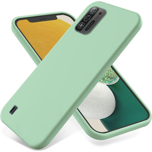 For ZTE Blade A52 Lite Pure Color Liquid Silicone Shockproof Phone Case(Green) - ZTE Cases by buy2fix | Online Shopping UK | buy2fix