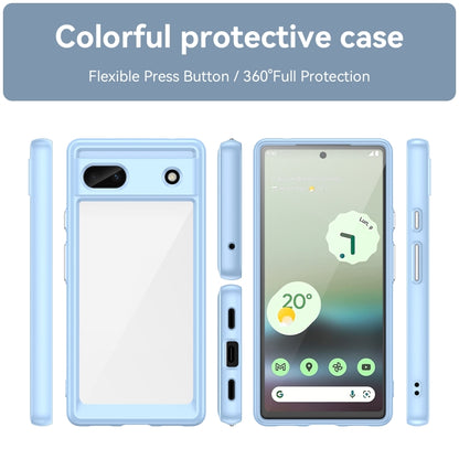 For Google Pixel 6A Colorful Series Acrylic + TPU Phone Case(Blue) - Google Cases by buy2fix | Online Shopping UK | buy2fix