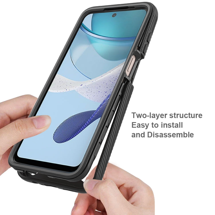 For Motorola Moto G13 / G23 Starry Sky Full Body Hybrid Shockproof Phone Case with PET Film(Purple) - Motorola Cases by buy2fix | Online Shopping UK | buy2fix