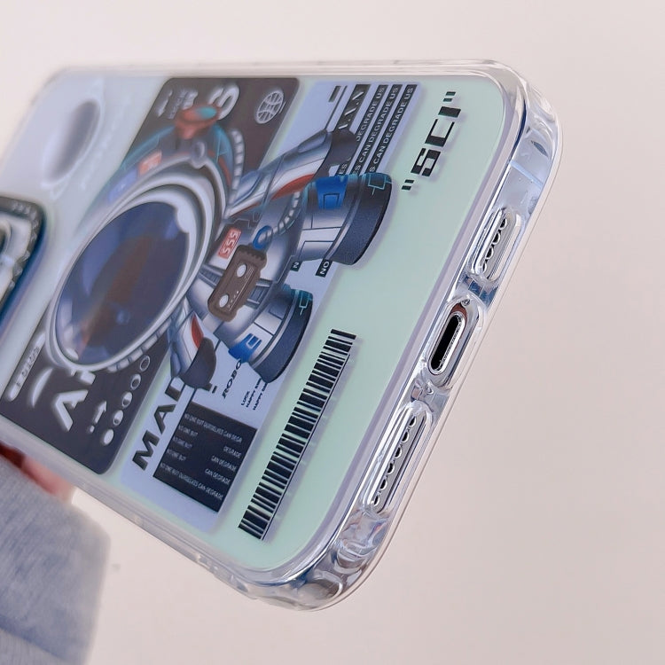 For iPhone 13 Pro Mechanical Astronaut Pattern TPU Phone Case(Blue) - iPhone 13 Pro Cases by buy2fix | Online Shopping UK | buy2fix