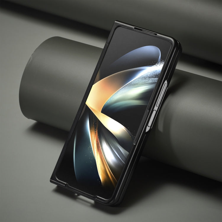 For Samsung Galaxy Z Fold5 LC.IMEEKE Carbon Fiber PU + TPU Horizontal Flip Leather Phone Case(Vertical Black) - Galaxy Z Fold5 Cases by LC.IMEEKE | Online Shopping UK | buy2fix